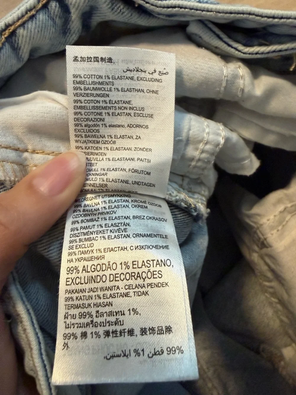 Cotton On High-Rise Light Blue Acid Wash Denim Shorts